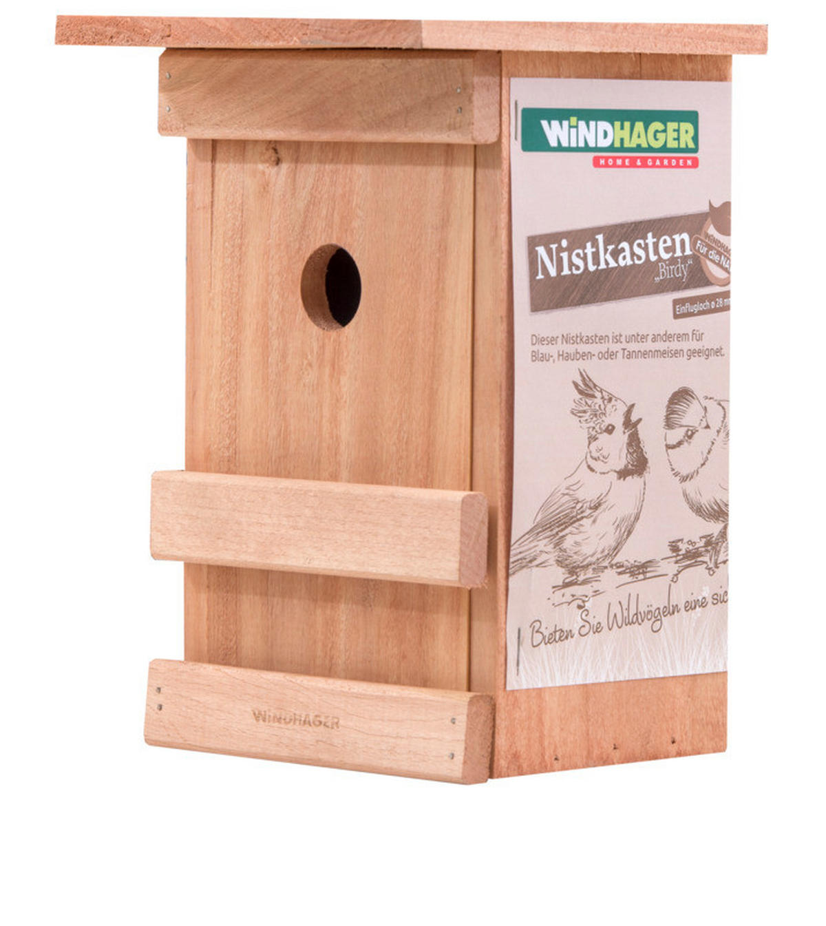 VOGELHAUS - Naturfarben, Basics, Holz (17/24,5/17cm)