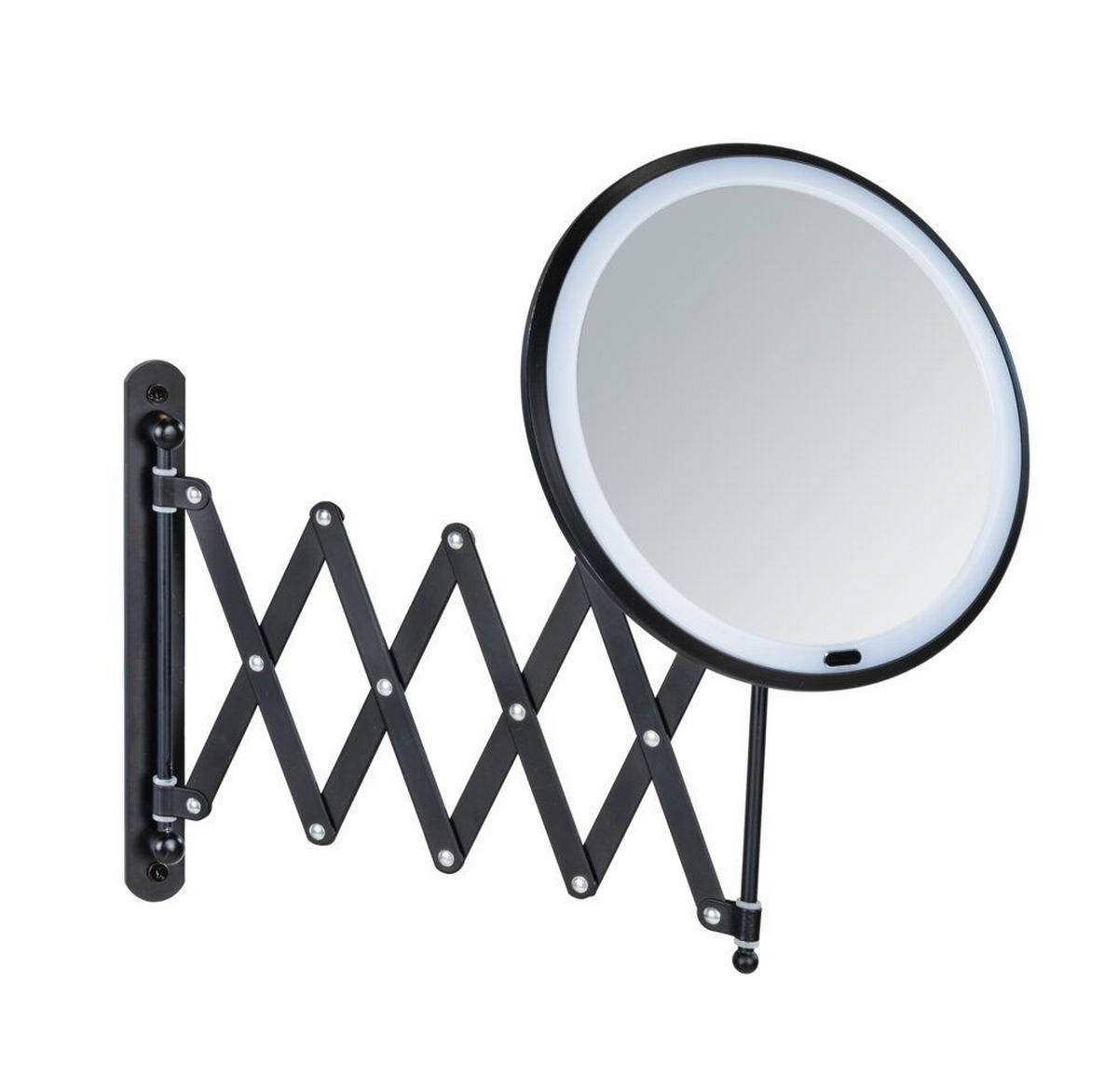 SCHMINKSPIEGEL 20/34/55 cm  - Schwarz, Basics, Kunststoff/Metall (20/34/55cm) - Wenko
