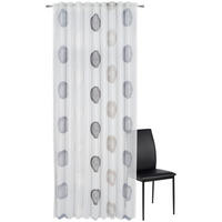 HOTOVÝ ZÁVĚS, poloprůhledné, 140/245 cm - šedá/bílá, Design, textil (140/245cm) - Ambiente