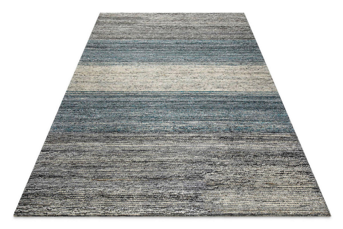 FLACHWEBETEPPICH 110/170 cm Hamptons Twentyfour Creme, Dunkelgrau, Graublau  - Graublau/Dunkelgrau, Design, Textil (110/170cm) - WECON HOME