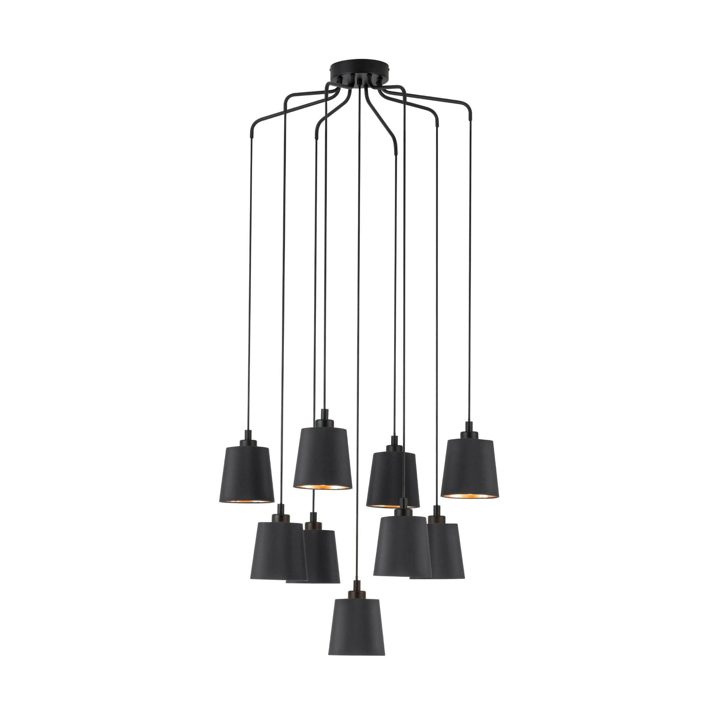 HÄNGELEUCHTE 78/150 cm  - Goldfarben/Schwarz, Basics, Textil/Metall (78/150cm) - Eglo