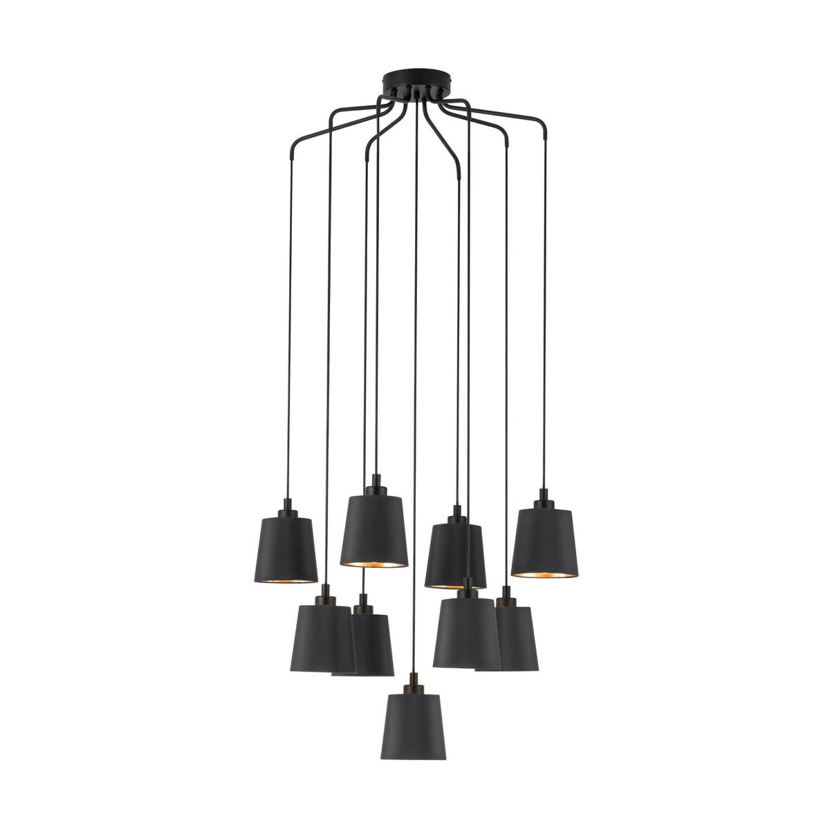 ZÁVESNÉ SVIETIDLO, 78/150 cm  - čierna/zlatá, Basics, kov/textil (78/150cm) - Eglo