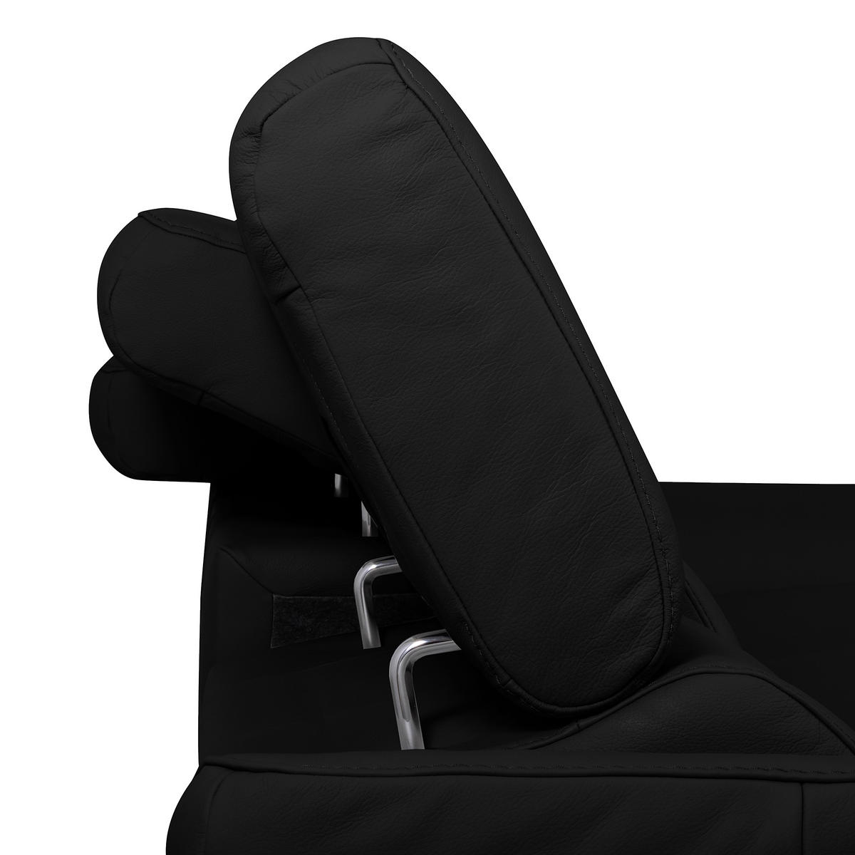 ECKSOFA  in Lederlook Echtleder Schwarz  252/179 cm  - Schwarz, Design, Leder/Textil (252/179cm) - Livetastic