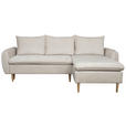 ECKSOFA  in Chenille Perlmutt  - Buchefarben/Perlmutt, KONVENTIONELL, Holz/Textil (244/163cm) - Carryhome