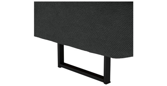 ECKSOFA in Webstoff Dunkelgrau - Dunkelgrau/Schwarz, Design, Textil/Metall (280/235cm) - Hom`in