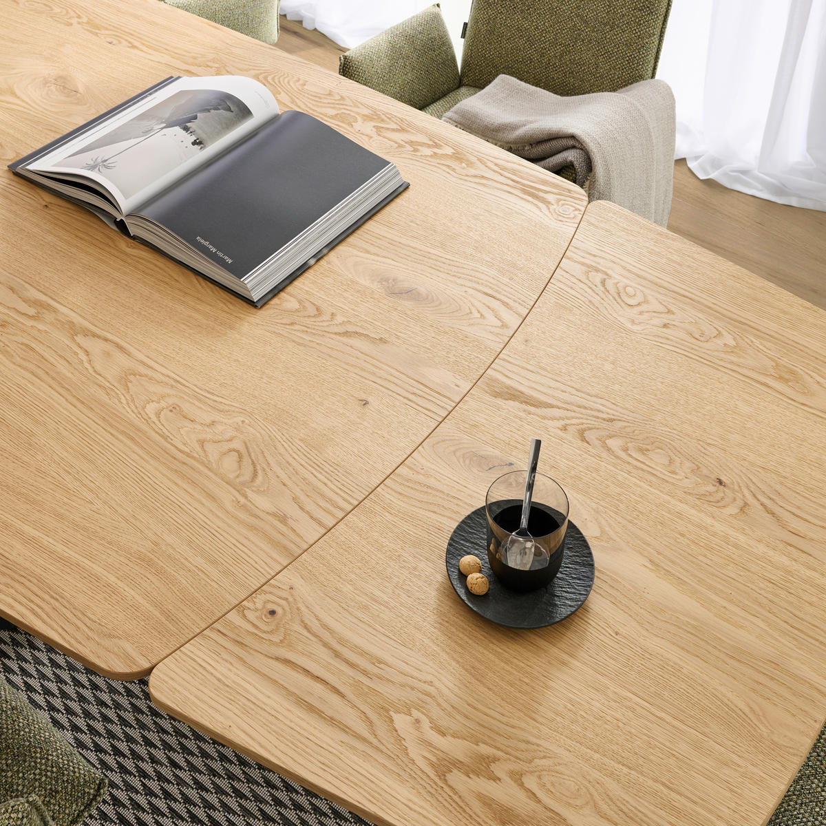 ESSTISCH 190/110/76 cm Echtholz  Holz, Metall in verschiedenen Größen erhältlich, in verschiedenen Holzarten erhältlich oval Anthrazit, Wildeiche  - Wildeiche/Anthrazit, Design, Holz/Metall (190/110/76cm) - Venjakob