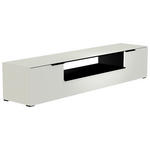 LOWBOARD Schwarz, Weiß  210/43/45 cm  - Schwarz/Weiß, Design, Glas/Holzwerkstoff (210/43/45cm) - Moderano
