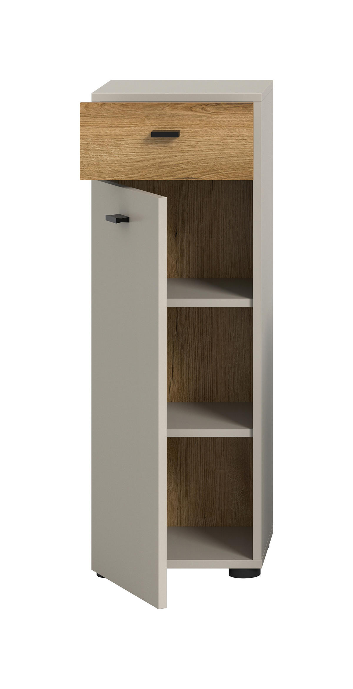 MIDISCHRANK 32/91/30 cm  - Kaschmir/Eichefarben, Trend, Holzwerkstoff/Kunststoff (32/91/30cm) - MID.YOU