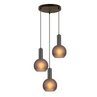 HÄNGELEUCHTE 25/120 cm   - Schwarz/Grau, Trend, Glas/Metall (25/120cm) - Novel