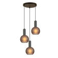 HÄNGELEUCHTE 25/120 cm  - Schwarz/Grau, Trend, Glas/Metall (25/120cm) - Novel