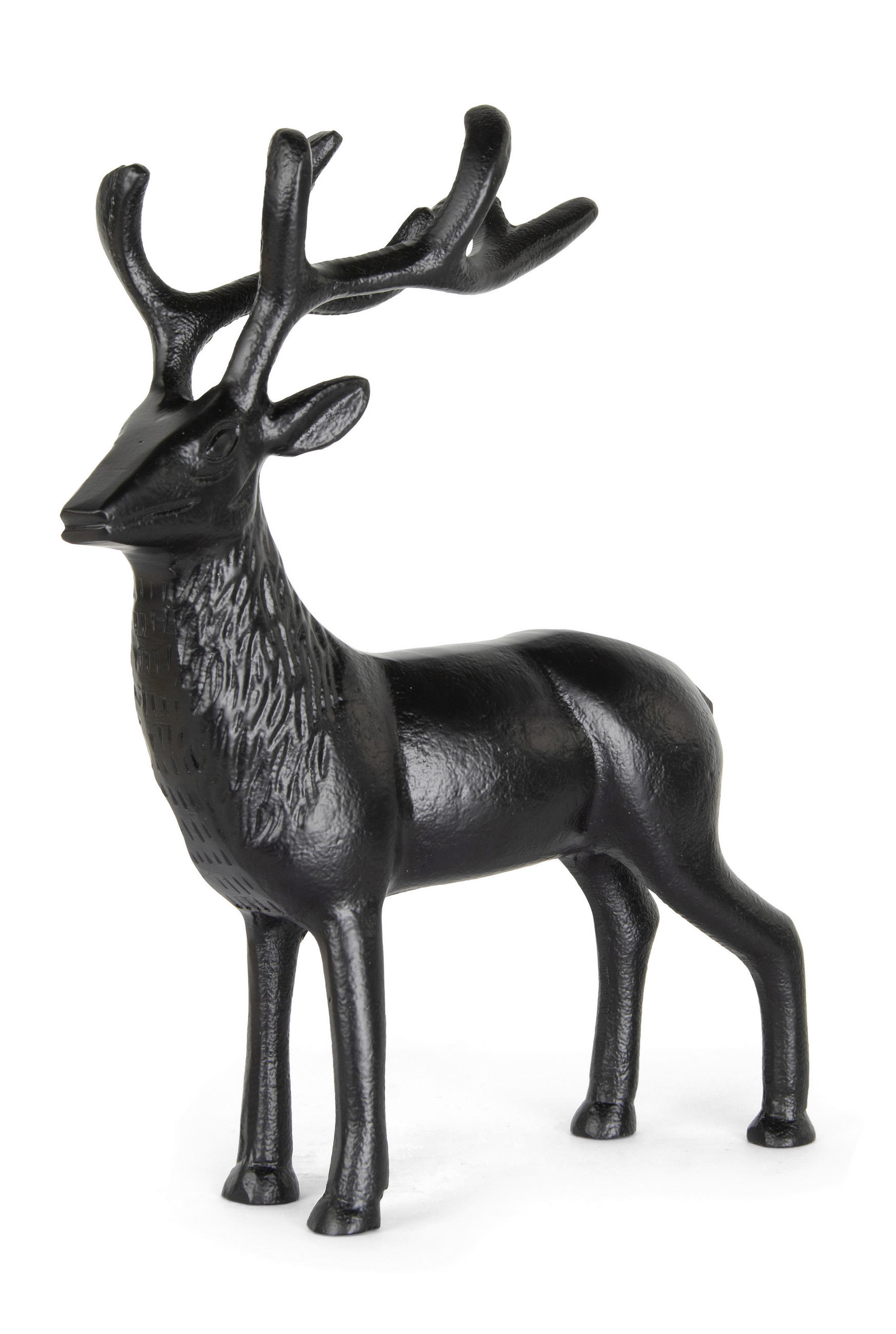 DEKOHIRSCH  - Schwarz, Basics, Metall (21,5/29,6/10cm) - X-Mas