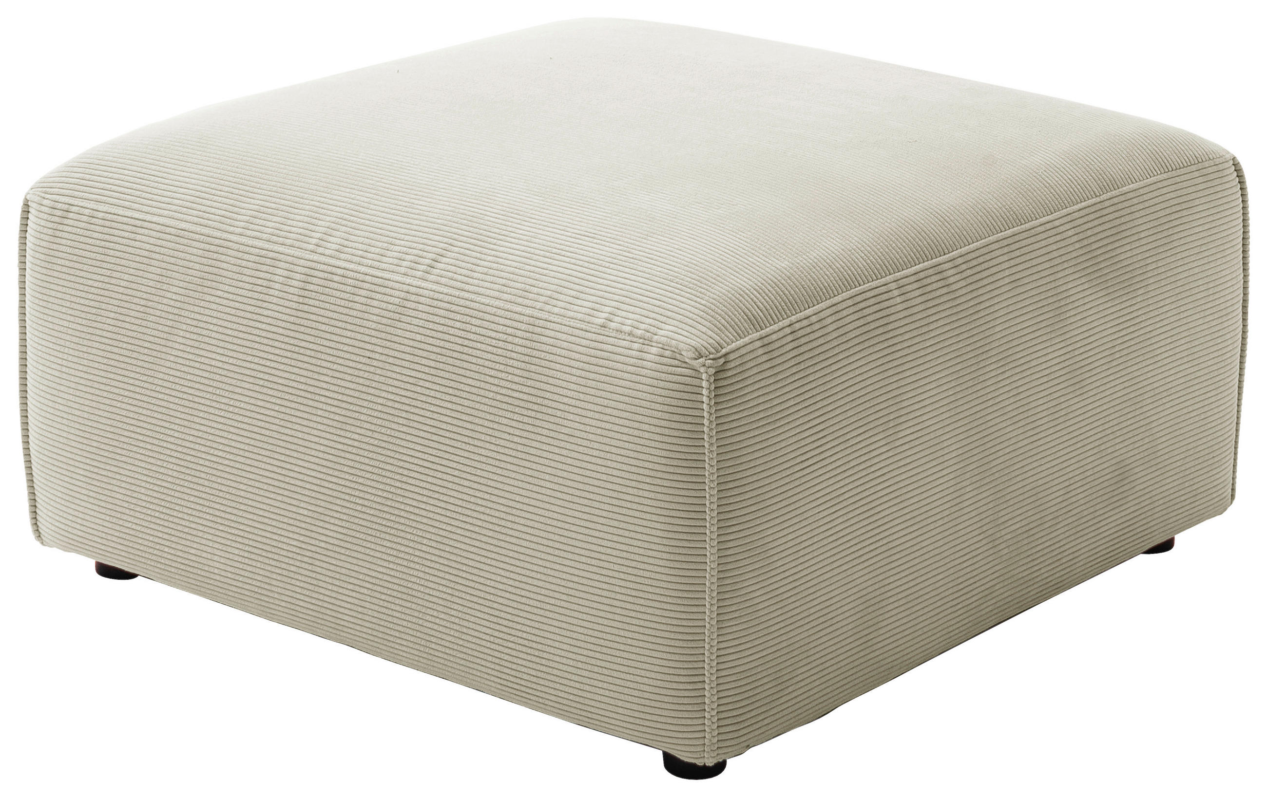 HOCKER Cord Sandfarben  - Sandfarben/Schwarz, Design, Kunststoff/Textil (80/42/80cm) - Pure Home Lifestyle