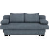 SCHLAFSOFA Helen in Blau, Grau  - Wengefarben/Blau, KONVENTIONELL, Holz/Textil (200/80/104cm) - Novel