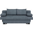SCHLAFSOFA Helen in Blau, Grau  - Wengefarben/Blau, KONVENTIONELL, Holz/Textil (200/80/104cm) - Novel