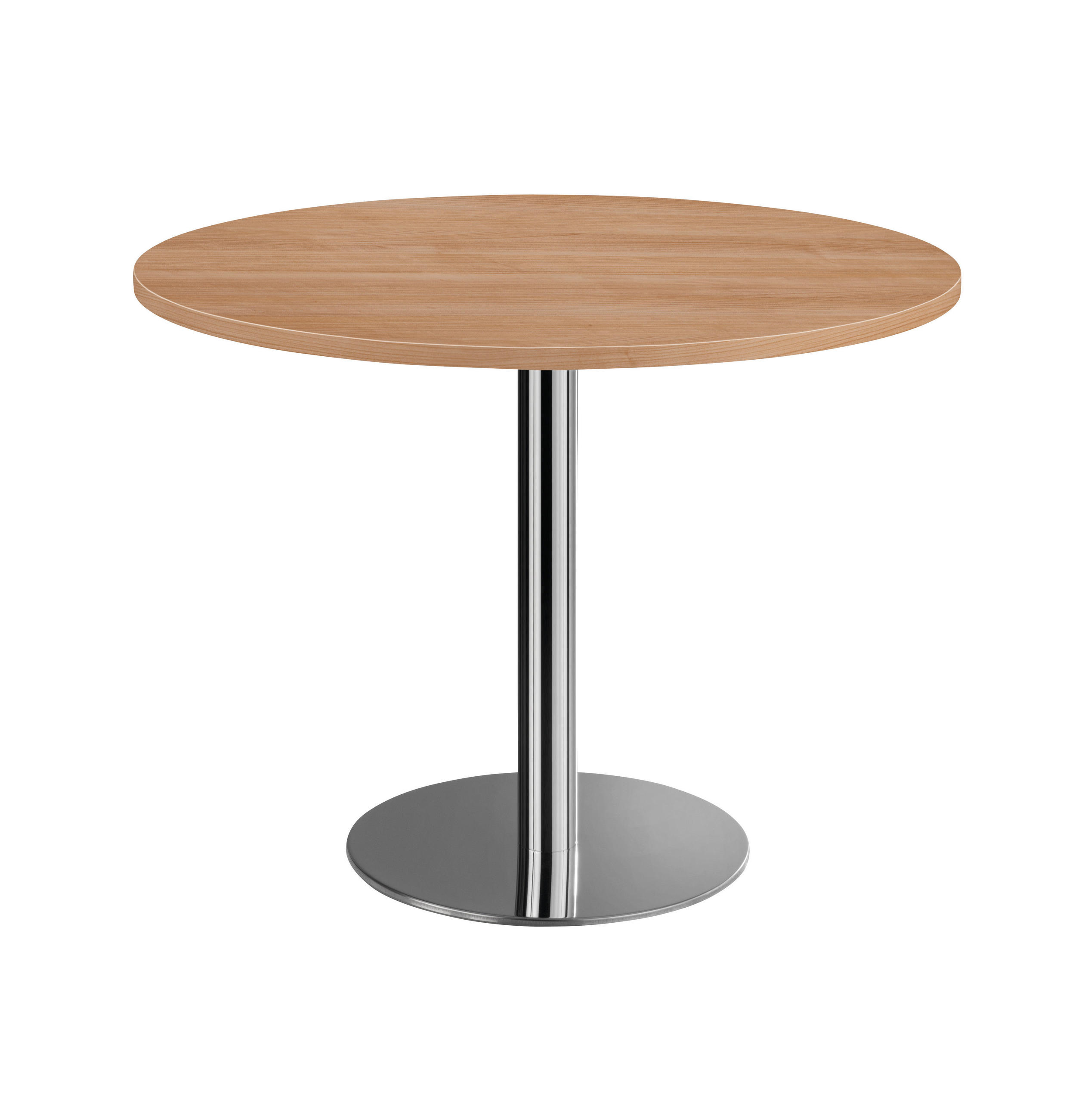 KONFERENZTISCH 100/100/75,5 cm  - Chromfarben/Nussbaumfarben, KONVENTIONELL, Holzwerkstoff/Metall (100/100/75,5cm) - Venda