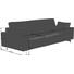 VIERSITZER-SOFA Echtleder Dunkelbraun - Chromfarben/Dunkelbraun, Design, Leder/Metall (240/87/95cm) - Rolf Benz VIERSITZER-SOFA Echtleder Dunkelbraun - Chromfarben/Dunkelbraun, Design, Leder/Metall (240/87/95cm) - Rolf Benz