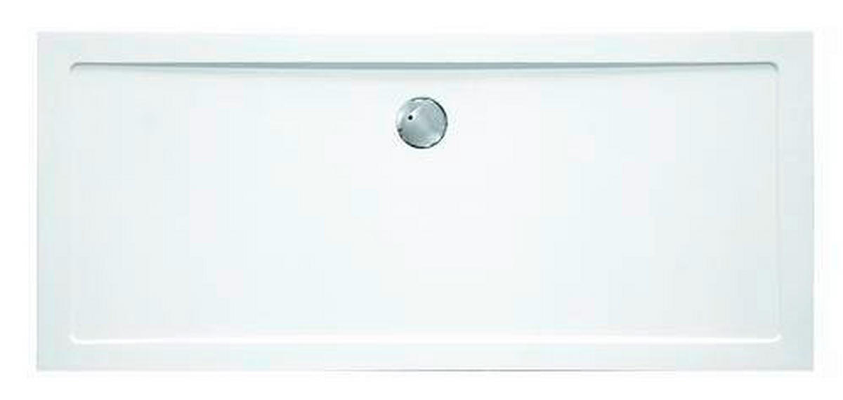 DUSCHTASSE Weiß   - Weiß, KONVENTIONELL, Kunststoff (80/3,5/170cm) - Sanotechnik