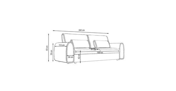 SCHLAFSOFA  in Cord, Feincord Rostfarben, Hellbraun  - Hellbraun/Rostfarben, KONVENTIONELL, Kunststoff/Textil (243/83/113cm) - Carryhome