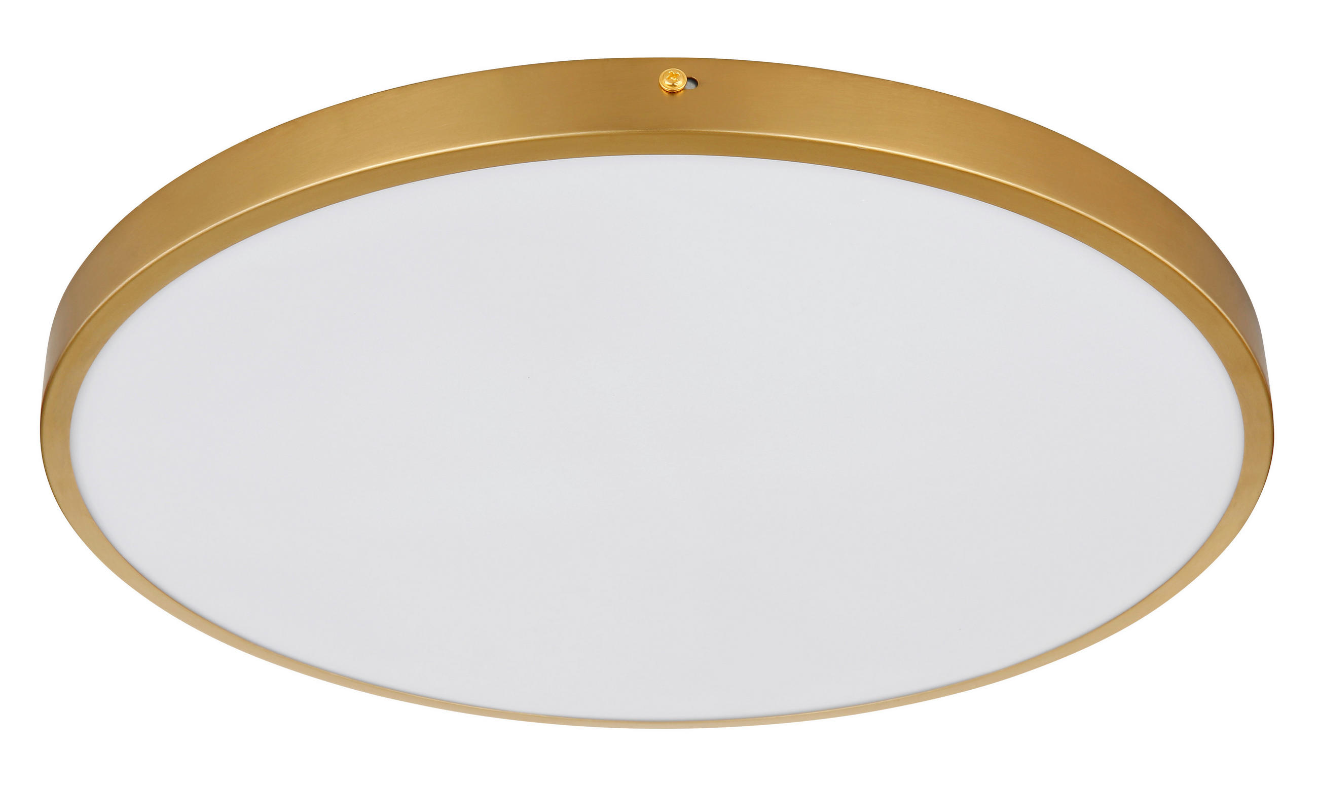 LED-DECKENLEUCHTE 45/3 cm   - Messingfarben/Opal, KONVENTIONELL, Kunststoff/Metall (45/3cm) - Globo