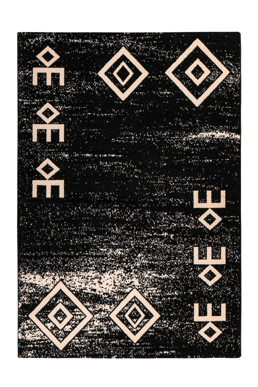 TEPPICH 120/170 cm Naila 100 Schwarz Schwarz - Schwarz, KONVENTIONELL, Textil (120/170cm)