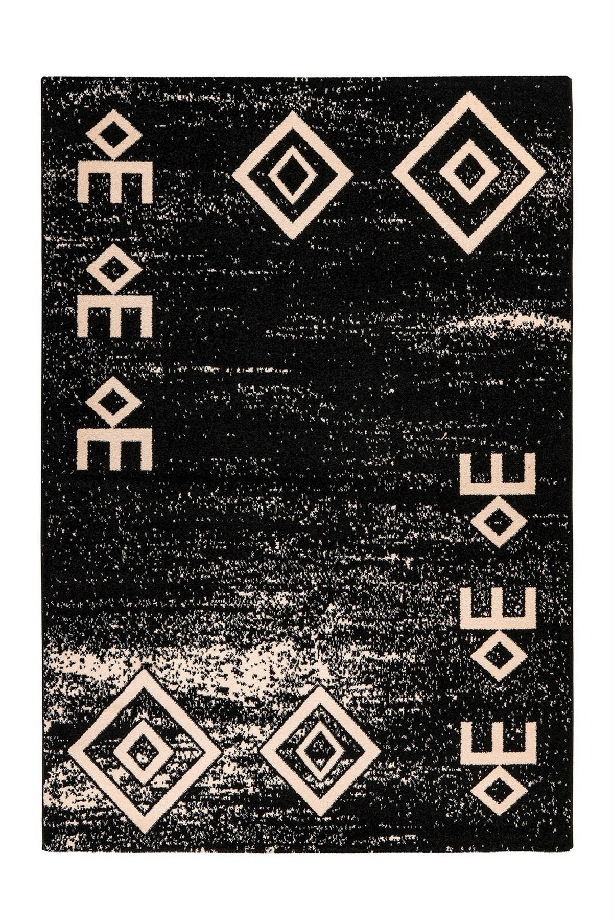 TEPPICH 160/230 cm Naila 100 Schwarz Schwarz  - Schwarz, KONVENTIONELL, Textil (160/230cm)