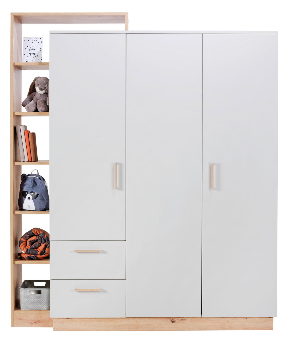 BABYREGAL Leo  - Eichefarben/Schwarz, Trend, Holzwerkstoff/Kunststoff (77/209/40cm) - Jimmylee