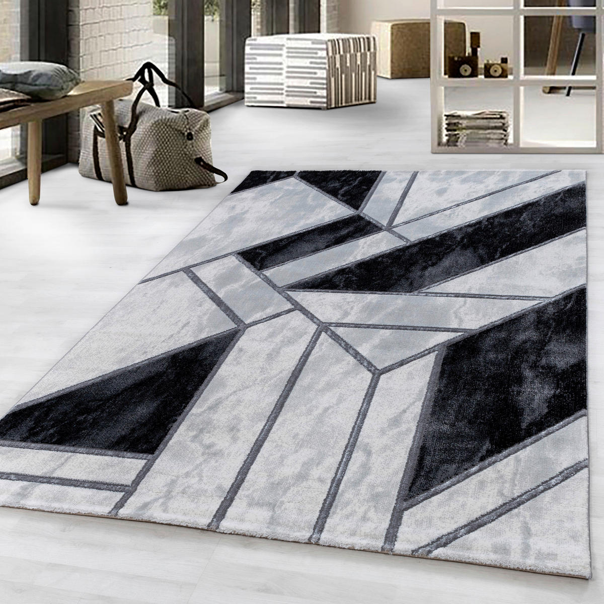 WEBTEPPICH 240/340 cm Naxos 3817 silber Silberfarben  - Silberfarben, Design, Textil (240/340cm)