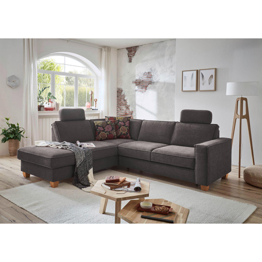 Sit & More ROHOVÁ SEDAČKA, textil, tmavosivá