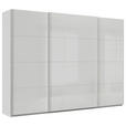 SCHWEBETÜRENSCHRANK  in Seidengrau  - Seidengrau/Alufarben, KONVENTIONELL, Glas/Holzwerkstoff (315/229/62cm) - Xora