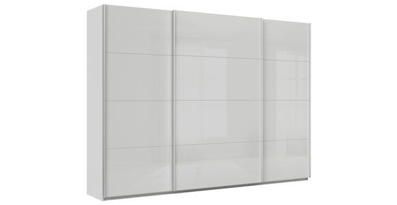 SCHWEBETÜRENSCHRANK in Seidengrau - Seidengrau/Alufarben, KONVENTIONELL, Glas/Holzwerkstoff (315/210/62cm) - Xora