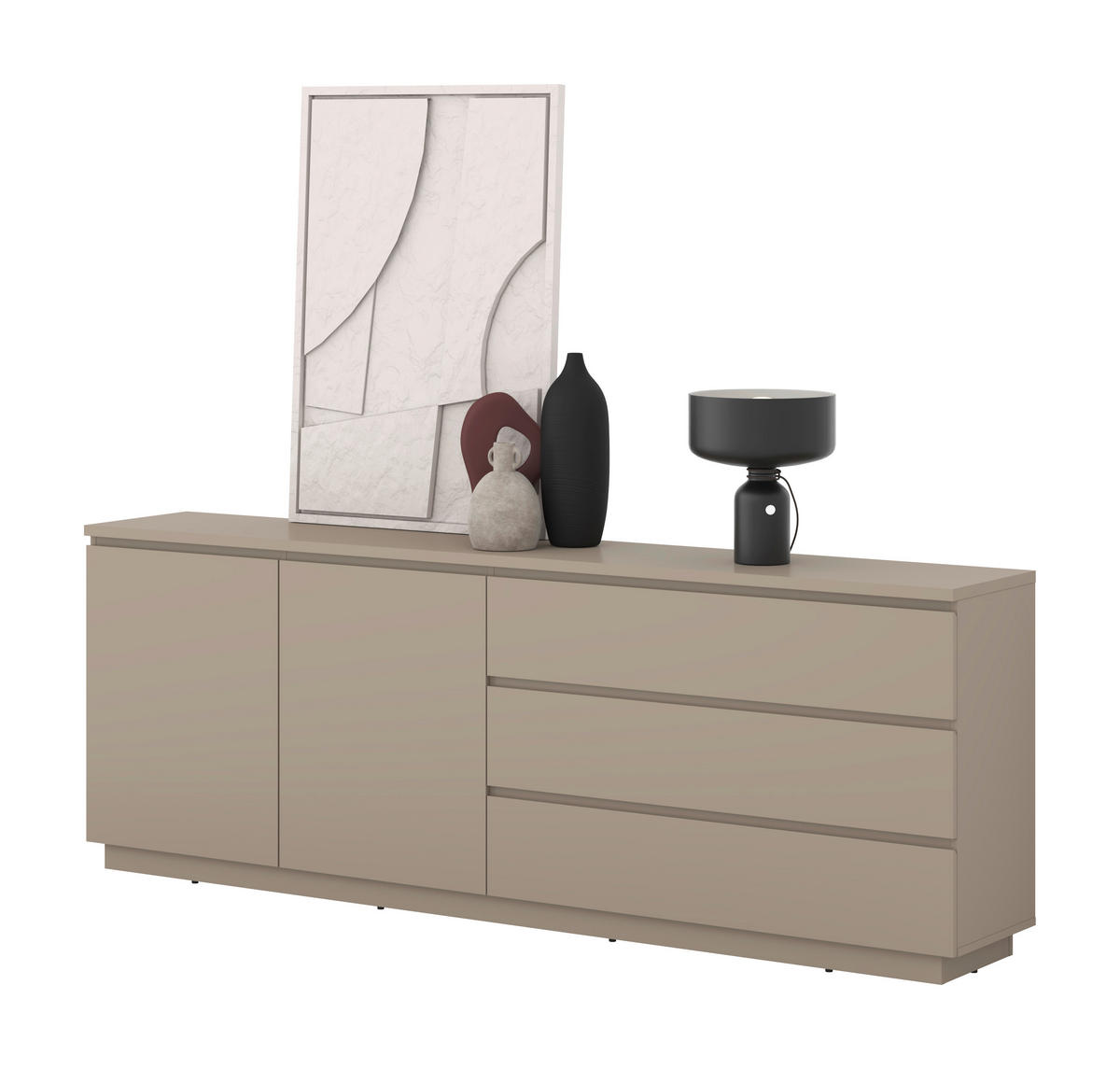 SIDEBOARD Bilbao  in 200/72/34,5 cm  - Taupe, Design, Holzwerkstoff (200/72/34,5cm) - MID.YOU