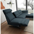 ECKSOFA  in Flachgewebe Petrol  279-327/176-217 cm  - Petrol/Schwarz, Design, Textil/Metall (279-327/176-217cm) - Dieter Knoll
