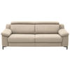 3-SITZER-SOFA in Chenille Sandfarben  - Sandfarben/Schwarz, Design, Textil/Metall (230/104/104cm) - Valdera