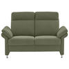 2-SITZER-SOFA in Flachgewebe Grün  - Alufarben/Grün, Modern, Textil/Metall (156/103/89cm) - Pure Home Comfort