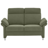 2-SITZER-SOFA in Flachgewebe Grün  - Alufarben/Grün, Modern, Textil/Metall (156/103/89cm) - Pure Home Comfort