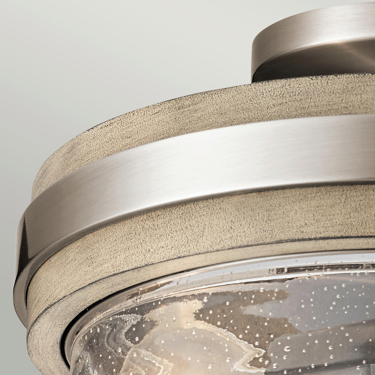 DECKENLEUCHTE  30.5/19.7 cm    - Hellgrau, Design, Glas/Metall (30.5/19.7cm) - Elstead Lighting