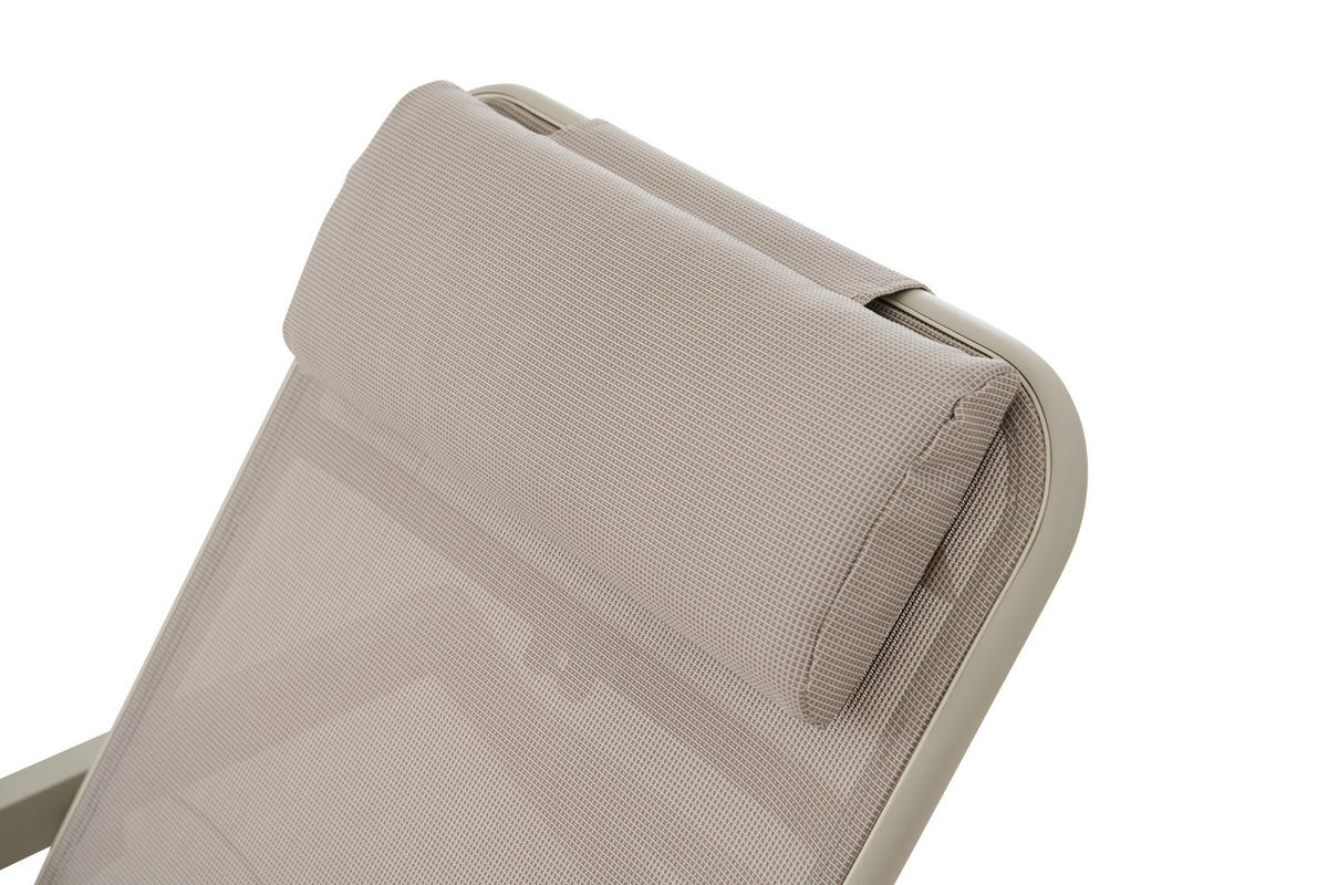 GARTENLIEGE 198/42-118/72 cm  - Greige, Basics, Textil/Metall (198/42-118/72cm) - Siena Garden