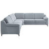 ECKSOFA in Chenille Grau  278/278 cm  - Schwarz/Grau, Design, Textil/Metall (278/278cm) - Valdera