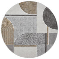 WEBTEPPICH 160 cm Valencia Grau, Goldfarben, Hellgrau  - Goldfarben/Hellgrau, Design, Textil (160cm)