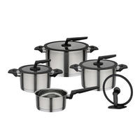 KOCHTOPFSET APART 4-teilig  - Klar/Edelstahlfarben, Basics, Glas/Metall - GSW
