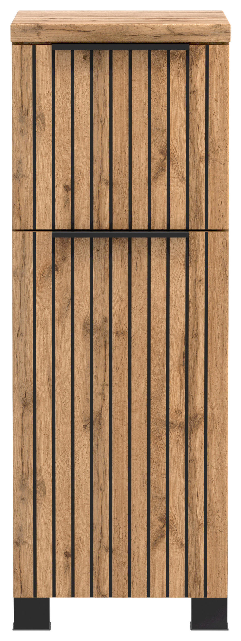 UNTERSCHRANK 30/79/35 cm   - Eiche Wotan/Schwarz, MODERN, Holzwerkstoff/Kunststoff (30/79/35cm) - Held