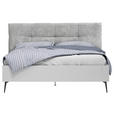 BETT 180/200 cm  in Grau, Weiß  - Schwarz/Weiß, Design, Metall (180/200cm) - Novel