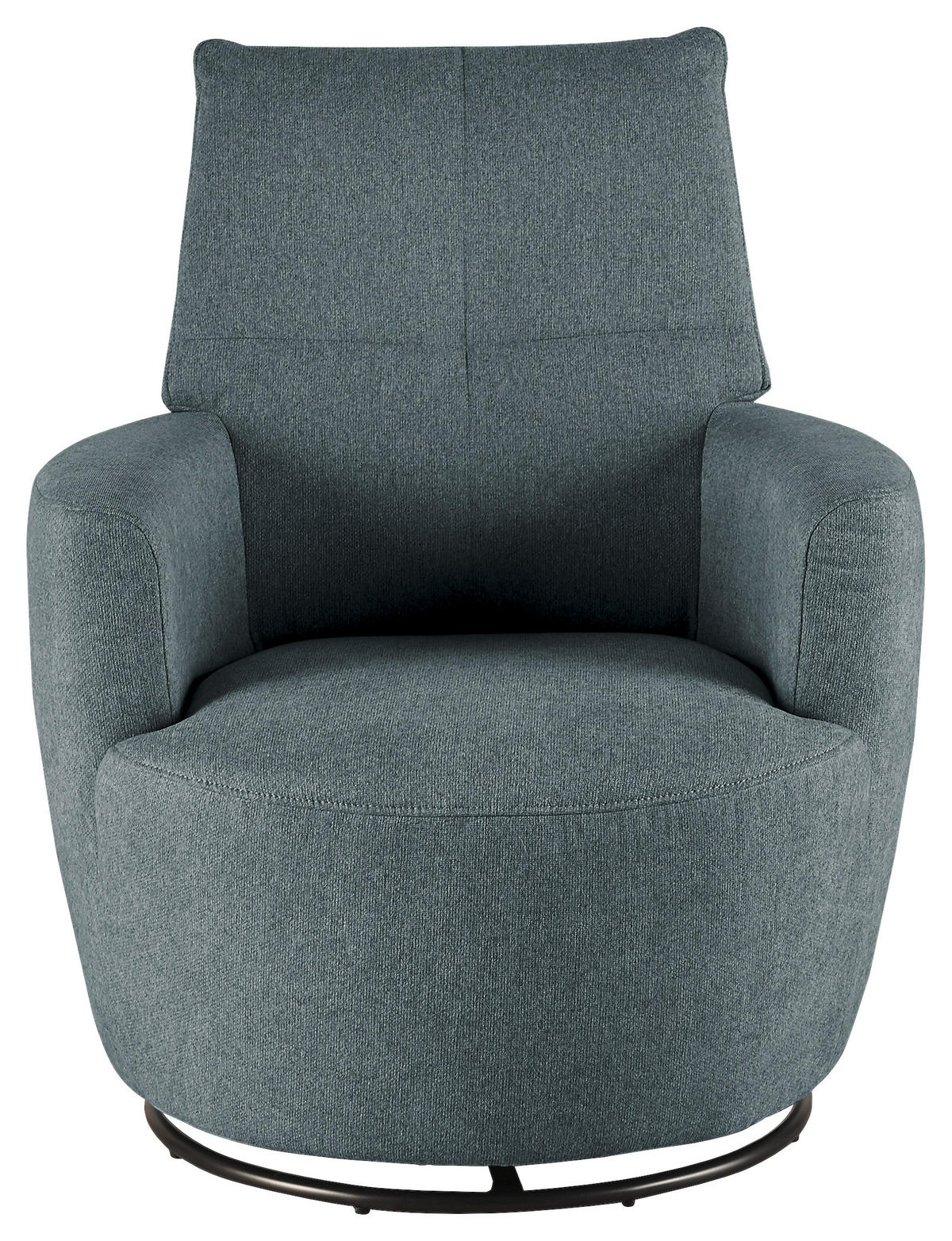 SESSEL Webstoff Blau    - Blau/Schwarz, Design, Textil/Metall (80/96/88cm) - SetOne by Musterring