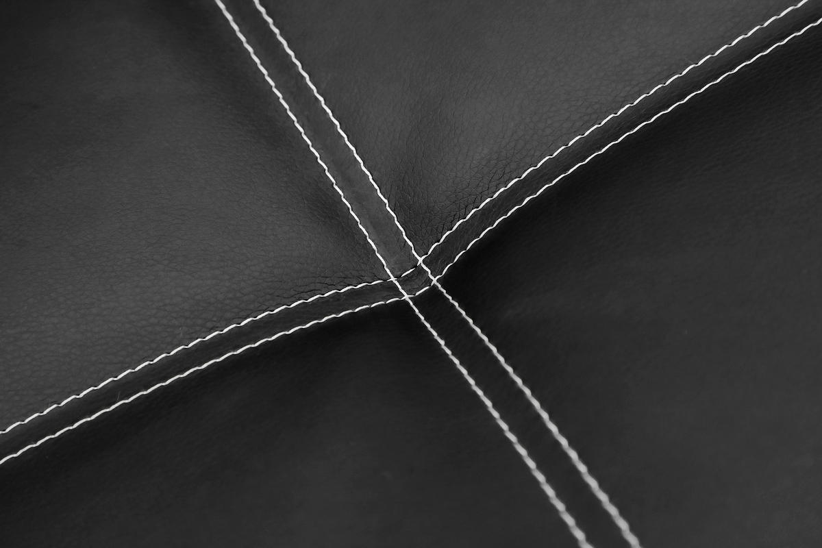 SCHLAFSOFA Lederlook Schwarz  - Silberfarben/Schwarz, Design, Textil/Metall (180/78/93cm) - P & B