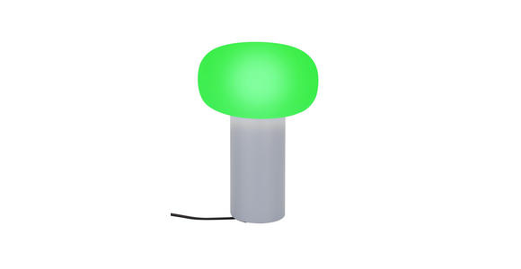 AKKU-TISCHLEUCHTE 13/19 cm  - Weiß/Hellblau, Trend, Glas/Metall (13/19cm) - Dieter Knoll