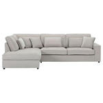 ECKSOFA Grau Flachgewebe Zierkissen, Rückenkissen, Rücken echt  - Schwarz/Grau, MODERN, Kunststoff/Textil (228/307cm) - Carryhome