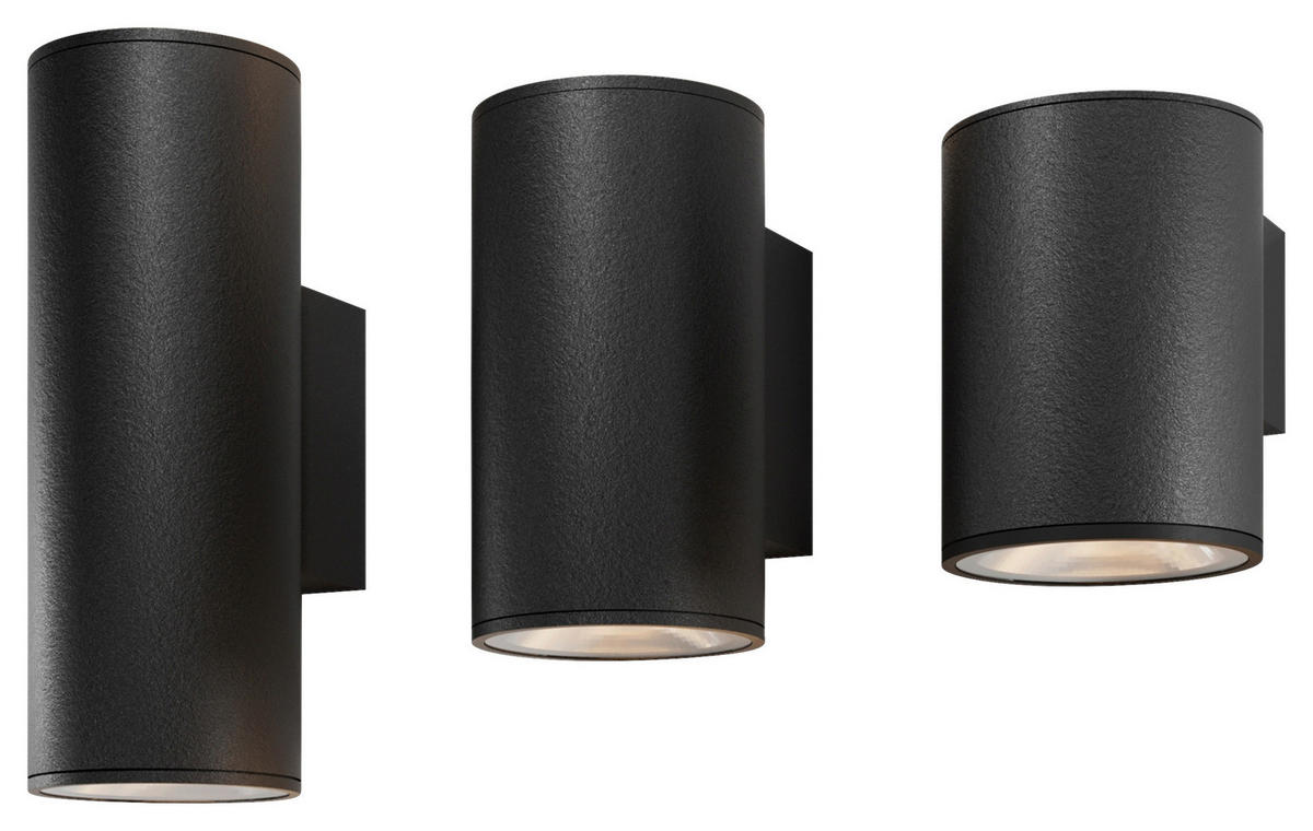 AUßENWANDLEUCHTE - Graphitfarben, Basics, Glas/Metall (11,7/24/9cm) - MAYTONI