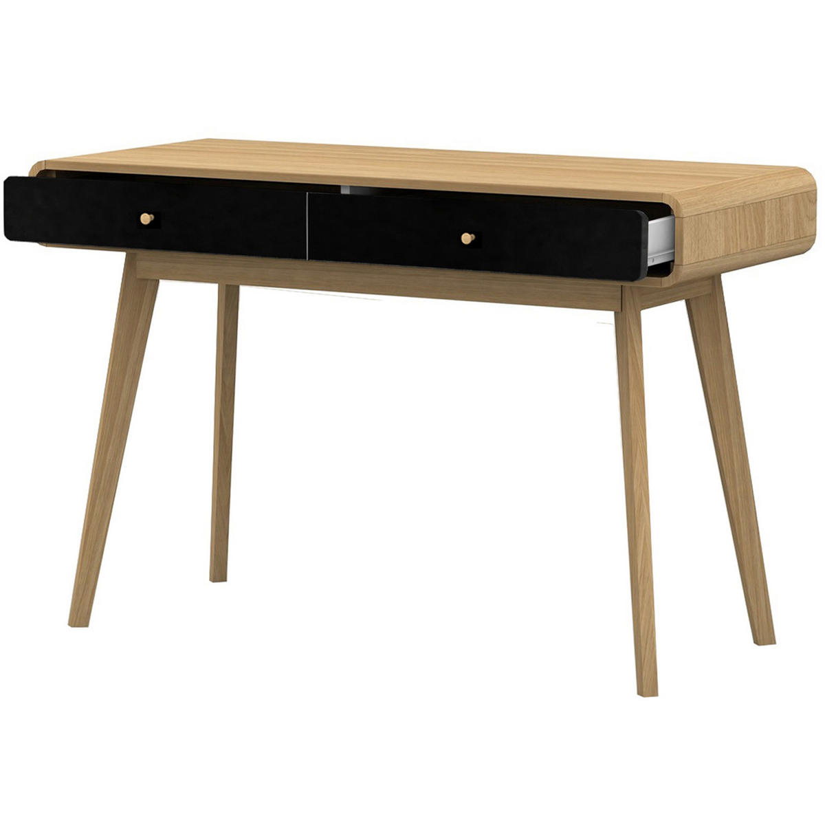 SCHREIBTISCH 120/79/50 cm  in Schwarz, Eichefarben  - Eichefarben/Schwarz, Design, Holz/Holzwerkstoff (120/79/50cm) - MID.YOU