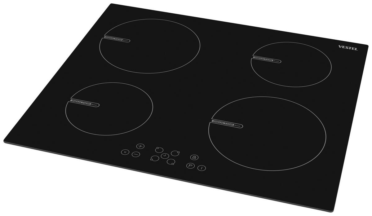INDUKTIONSKOCHFELD VIA60  - Schwarz, Basics, Glas/Metall (59/5,6/52cm) - Vestel