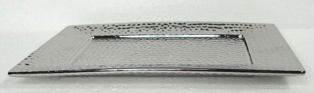 DEKOTABLETT - Silberfarben, Basics, Keramik (28/15/2cm)